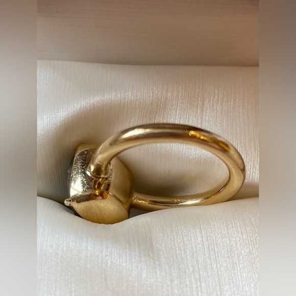 18K RING W/4 CARAT BEZEL CHOCOLATE SAPPHIRE SIZE 5 - Picture 8 of 10